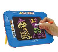 LEXIBOOK, Patrulla Canina, Pizarra Neón, CRNEOPALXB | Efecto luz neón, 8 efectos de luz, 6 modelos, 2 rotuladores de colores y paño, rojo/azul