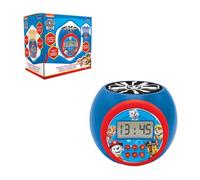 LEXIBOOK, La Patrulla Canina, Reloj Despertador con proyector, función de repetición y Alarma, luz Nocturna con Temporizador, Pantalla LCD, Funcionamiento a Pilas, Azul/Rojo, RL977PA