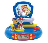 LEXIBOOK Paw Patrol La Patrulla Canina Chase Radio Reloj proyector, Luz de Noche incorporada, proyección de Tiempo en el Techo, Efectos de Sonido, Funciona con batería, Azul/Rojo, RP500PALXB