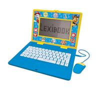 LEXIBOOK, Paw Patrol, Portátil Bilingüe y Educativo Francés/Inglés, Juguete para Niños, 170 Actividades para Aprendizar, Jugar Juegos y Música, Pantalla Grande, Azul/Amarillo, JC599PAi1