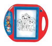 LEXIBOOK, Paw Patrol, Proyector de Dibujo, 4 tampones, 10 Plantillas, Pantalla de iluminación, 1 bolígrafo Incluido, Juguete artístico y Creativo para niñas y niños, Rojo/Azul, CR310PA