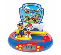 LEXIBOOK, Paw Patrol, Reloj Despertador con proyector para niños, Luz Nocturna y proyección de la Hora en el Techo, Efectos de Sonido, Funciona con Pilas, Azul, RP500AC
