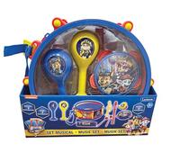 Lexibook, Paw Patrol, Set de 7 Instrumentos Musicales (Tambor, Maracas, Castañuela, Armónica, Flauta Dulce, Trompeta, Pandereta), Juguete Musical, Cómodo Juego para Llevar, Azul/Amarillo, K360PA