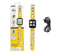 LEXIBOOK, Peanuts, Reloj con Cámara Juegos MP3 Amarillo, DMW070PN | Reloj HD táctil con memoria para fotos, vídeo 720p, carga USB-C y correa ajustable
