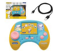 Lexibook, Peanuts Snoopy, Power Console® - Consola de mano educativa bilingüe, 100 actividades (inglés/español), juguete de aprendizaje, pantalla LCD a color de 2.8 pulgadas, batería recargable, azul