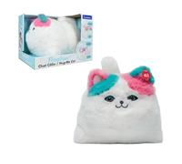 Lexibook, Peluche Hug-Me Gato, KITP1LXB | Peluche interactivo, función repite voz, blanco