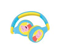 Lexibook Peppa Pig 2-in-1 Bluetooth Headphones Stereo Wireless Wired, Kids Safe,