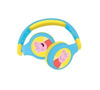 LEXIBOOK Peppa Wuz 2 en 1 Bluetooth® y conexión por cable, auriculares plegables con volumen seguro