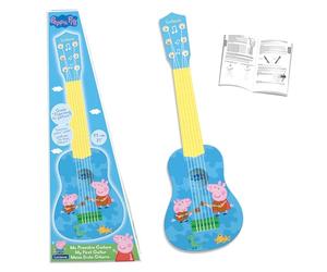 Lexibook, Peppa Pig, Mi Primera Guitarra acústica, 6 Cuerdas de Nylon, 53 cm, Guía de Aprendizaje incluida, Azul/Amarillo, K200PP