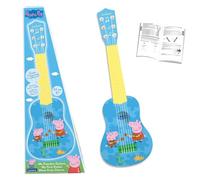 Lexibook, Peppa Pig, My First Guitar para niños, 6 Cuerdas de Nailon, 21 Pulgadas de Largo, guía incluida, Azul/Amarillo, K200PPLXB