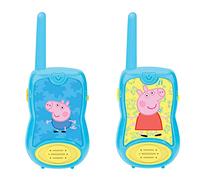 Lexibook, Peppa Pig, Walkie-talkies 200m, Juego de comunicación para niños, 2 Canales de comunicación, Clip para cinturón, a Pilas, Azul, TW12PP
