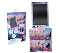 LEXIBOOK, Pizarra mágica Frozen, Juguete de Arte y Manualidades para niñas y niños, tamaño A4 con Dibujos Multicolores, Morado/Azul, CRT10FZLXB