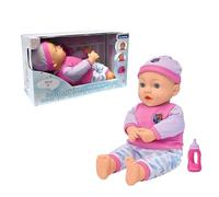 Lexibook, Power Baby Lina, Muñeca bebé interactiva para Alimentar y abrazar, Tamaño Real 38cm (BABY02)
