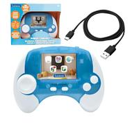 Lexibook, Power - Consola educativa bilingüe portátil parlante, Pantalla LCD a Color de 2,8 Pulgadas, 100 Actividades en inglés e Italiano, Cable de Carga USB-C, Azul/Blanco, JCG100i5LXB