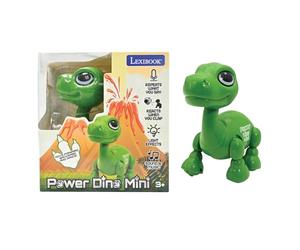 LEXIBOOK Power Dino Mini - Mi pequeño Dinosaurio Robot - Dinosaurio Robot con Sonidos, música, Efectos de luz, repetición de Voz y reacción de Sonido, Juguete para niños y niñas - ROB02DINO