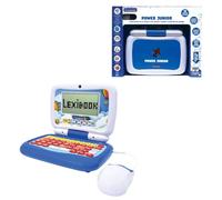 Lexibook, Power Junior, Ordenador portátil Educativo bilingüe FRANCÉS/INGLÉS con 40 Actividades, Incluyendo una Nueva Forma de Aprender a Leer y Contar, Color Azul/Blanco, Taille Unique (JC398i1)