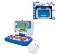 Lexibook, Power Junior, Ordenador Portátil Educativo Bilingüe INGLÉS/ESPAÑOL con 40 Actividades Incluyendo una Nueva Forma de Aprender a Leer y Contar, Color Azul/Blanco (JC398i2)