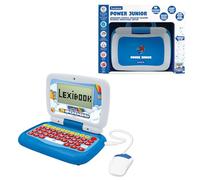 Lexibook, Power Junior, Ordenador Portátil Educativo Bilingüe INGLÉS/ESPAÑOL con 40 Actividades Incluyendo una Nueva Forma de Aprender a Leer y Contar, Color Azul/Blanco (JC398i2)