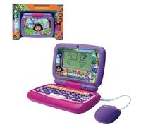 Lexibook, Power Kid® Ordenador portátil Educativo Hablando bilingüe Dora - 40 Actividades en francés e inglés, Rosa, JC398DORi1LXB