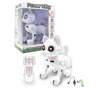 Lexibook - Power Kitty® - Gato Robot con Mando a Distancia, Robot Inteligente Programable, Luz, Sonido, Blanco/Rosa - KITTY01LXB