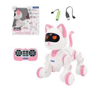 LEXIBOOK, Power Kitty Jr Gato Robot, KIT01 | Juguete STEM programable, ojos interactivos, batería recargable, mando