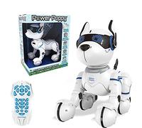 Lexibook Power Puppy - Mi Robot Perro Inteligente para entrenar - Robot programable con control remoto, función de entrenamiento y control gestual, baile, música, efectos luminosos, recargable - DOG01