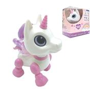 LEXIBOOK Power Unicorn Mini - Mi pequeño Robot Unicornio - Unicornio Robot con Sonidos, música, Efectos de luz, repetición de Voz y reacción de Sonido, Juguete para niños (niña) - ROB02UNILXB