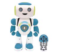 Lexibook - Powerman Jr. Robot Inteligente para Niños Lecturas de Pensamientos - Juguetes para Niños - Baile Musica Animales Quiz Stem Programable Control Remoto Robot - Verde/Azul - ROB20DELXB