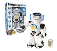 LEXIBOOK, Powerman, Mi Robot Interactivo para Aprender y Jugar, per imparare e giocare, para niños, Baila, Reproduce música Cuenta Chistes, Lee Cuentos, dispara Discos, ROB50ES