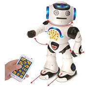 Lexibook Powerman ROB50IT - Robot Educativo e Interactivo para Aprender y Jugar, para niños, Baila, Reproduce música, cuestionarios educativos, Cuenta Historias, Lanza Discos