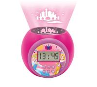 LEXIBOOK, Princesas Disney Reloj Proyector, RL977DPLXB | Proyección de techo, temporizador, pantalla LCD, snooze, funciona con pilas, rosa