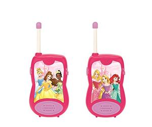 Lexibook, Princesas Disney, Walkie-Talkies, TW12DP | Alcance 200m/650ft, 2 canales, juego comunicación, clip cinturón, con pilas, rosa