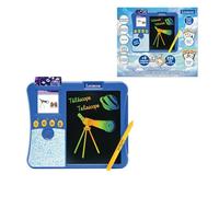 Lexibook, QuizzHit Draw, Imagier Interactivo Hablando bilingüe FRANCÉS/Inglés con Tableta de Dibujo, 250 Tarjetas de Vocabulario y cuestionarios para Aprender País, Animales y más, JCR20i1, Azul