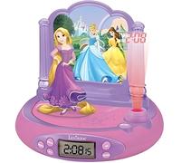 Lexibook Radio Reloj Despertador para Niños Princesas de Disney con Proyecciones de Imágenes