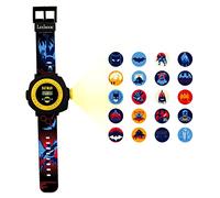 LEXiBOOK - Reloj de proyección Ajustable Batman con Pantalla Digital - 20 imágenes de Batman - para niños - Negro/Amarillo - DMW050BAT