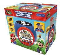 Lexibook Reloj despertador con proyector Super Mario & Luigi - Alarma con función de repetición, luz nocturna con temporizador, pantalla LCD, batería, RL977NI