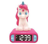 LEXIBOOK Reloj Despertador del Unicornio, Pantalla LCD Digital y luz de Noche integrada, quitamiedos niña-RL800UNI, Color Rosa (RL800UNI), Color/Modelo Surtido