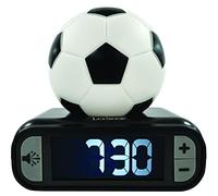 Lexibook - Reloj Despertador Digital de balón de fútbol con luz Nocturna, repetición de Alarma, Reloj, balón de fútbol Luminoso, Color Negro - RL800FO