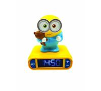LEXIBOOK - Reloj Despertador Minions Bob con Pantalla LCD Digital y luz de Noche integrada - Amarillo/Azul - RL800DES