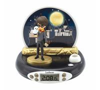LEXIBOOK, Harry Potter, Reloj Despertador con proyector para niños, Luz Nocturna y proyección de la Hora en el Techo, Efectos de Sonido, Funciona con Pilas, Negro, RP500HP