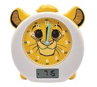 Lexibook, Disney El Rey León, Simba, Mi Compañero Nocturno Educativo, Despertador, luz Nocturna, simulador de Amanecer, Temporizador, Doble Pantalla de Hora, batería Recargable, Amarillo, RLT100AN