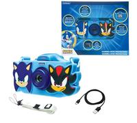 LEXIBOOK, Sonic The Hedgehog, Cámara 4 en 1 para Niños con Protección, Funciones de Foto, Video, MP3 y Juegos, 15 Filtros para Personalizar Tus Fotos, Tarjeta de Memoria de 8 GB Incluida, DJ078SN