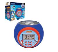 Lexibook, Sonic The Hedgehog, Reloj Despertador con proyector, función de repetición y Alarma, luz Nocturna con Temporizador, Pantalla LCD, Funcionamiento a Pilas, Azul, RL977SN