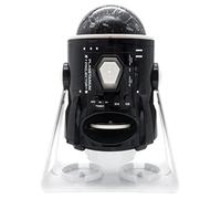 Lexibook, Speaking Proyector de planetario 2 en 1 de Constelaciones e imágenes, 24 imágenes para Descubrir el Espacio, 2 cúpulas de constelación, Stem, Negro/Blanco, NLJ181i3