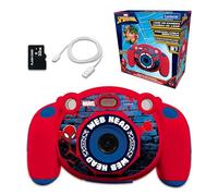 Lexibook, Spider-Man, cámara Digital Infantil 4 en 1, función Foto y vídeo, Juegos, Tarjeta SD de 32 GB incluida, Rojo, DJ080SP