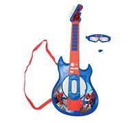 Lexibook, Spider-Man Guitarra Electrónica, K260SP | Micrófono y gafas, 2 modos de juego, canciones demo, entrada MP3