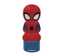 LEXIBOOK, Spider-Man, Luz nocturna y altavoz para habitación infantil, Cambio de color, Luz suave, Funciona con pilas, Azul/Rojo, NS01SP