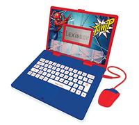Lexibook, Spider-Man, Ordenador Educativo y bilingüe en español/inglés - Juguete para niños (niños y niñas), 124 Actividades, Aprender, Jugar y Escuchar música, Rojo/Azul, JC598SPi2