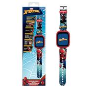 LEXIBOOK, Spider-Man, Reloj Bluetooth con Pantalla a Color Spider-Man con cámara y Tarjeta de Memoria de 8 GB, Rojo, DMW071SP