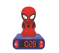 LEXIBOOK- Marvel, Spiderman-Reloj Despertador con Pantalla LCD Digital y luz de Noche integrada, quitamiedos niño RL80 Niño-Rl800, Color Azul/Rojo, Talla Única, Color/Modelo Surtido